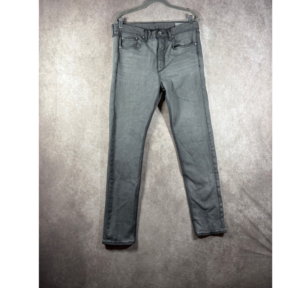 Rag & Bone Jeans Mens Size 33 Gray Fit 2 Slim Greyson Denim Stretch Casual